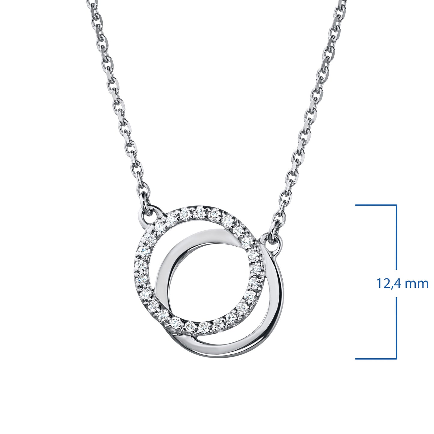Sterling Silver Necklace with Lab-Created Diamonds 0.150 CT.TW