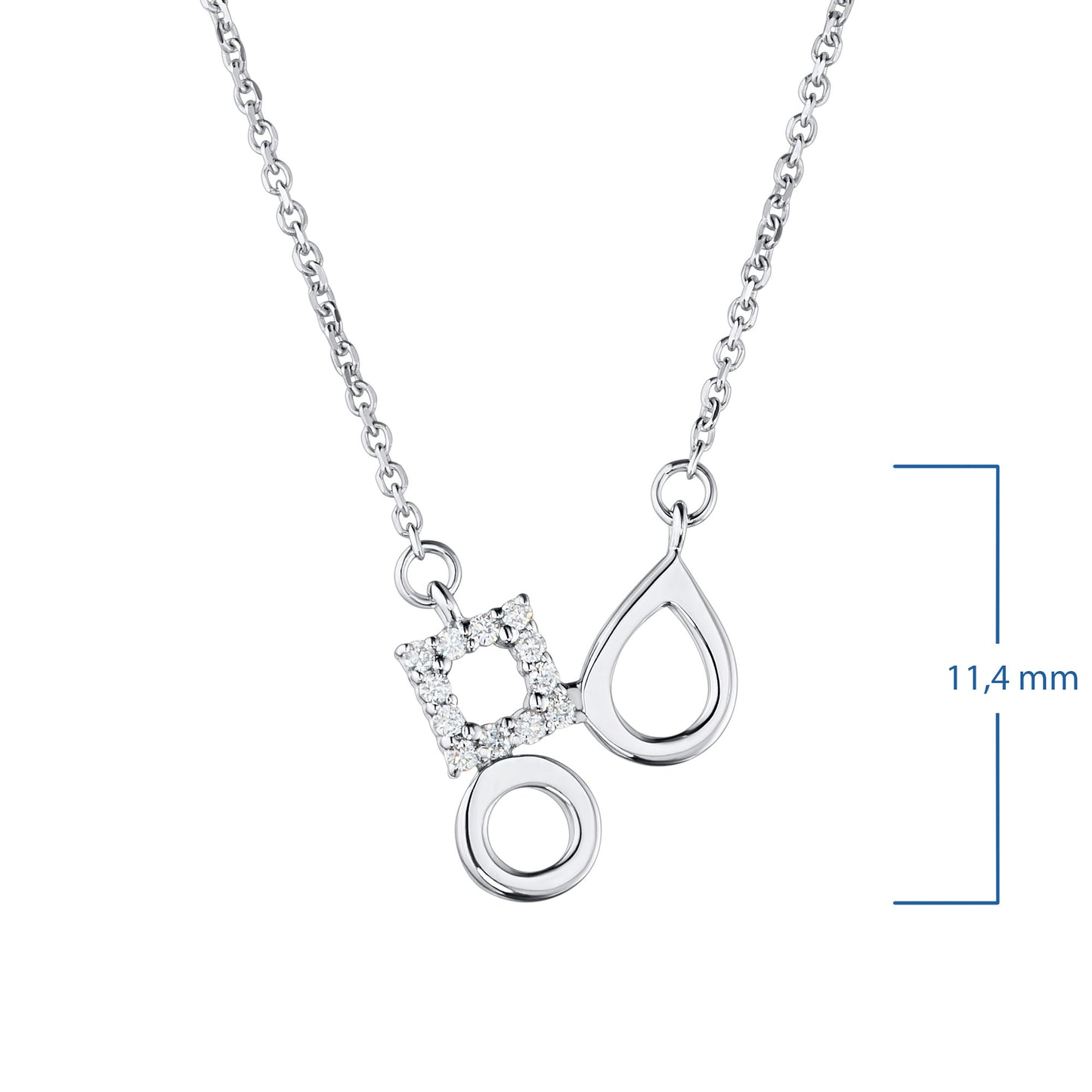 Sterling Silver Necklace with Lab-Created Diamonds 0.070 CT.TW