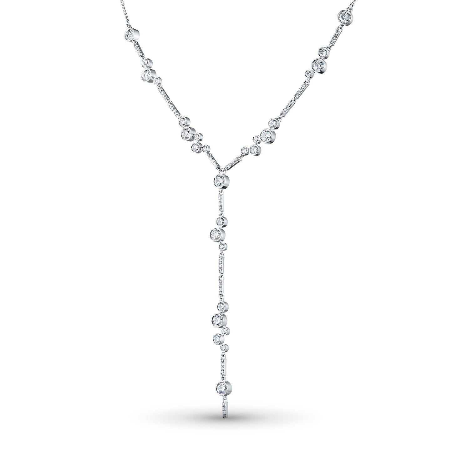 Sterling Silver Necklace with Lab-Created Diamonds 1.040 CT.TW