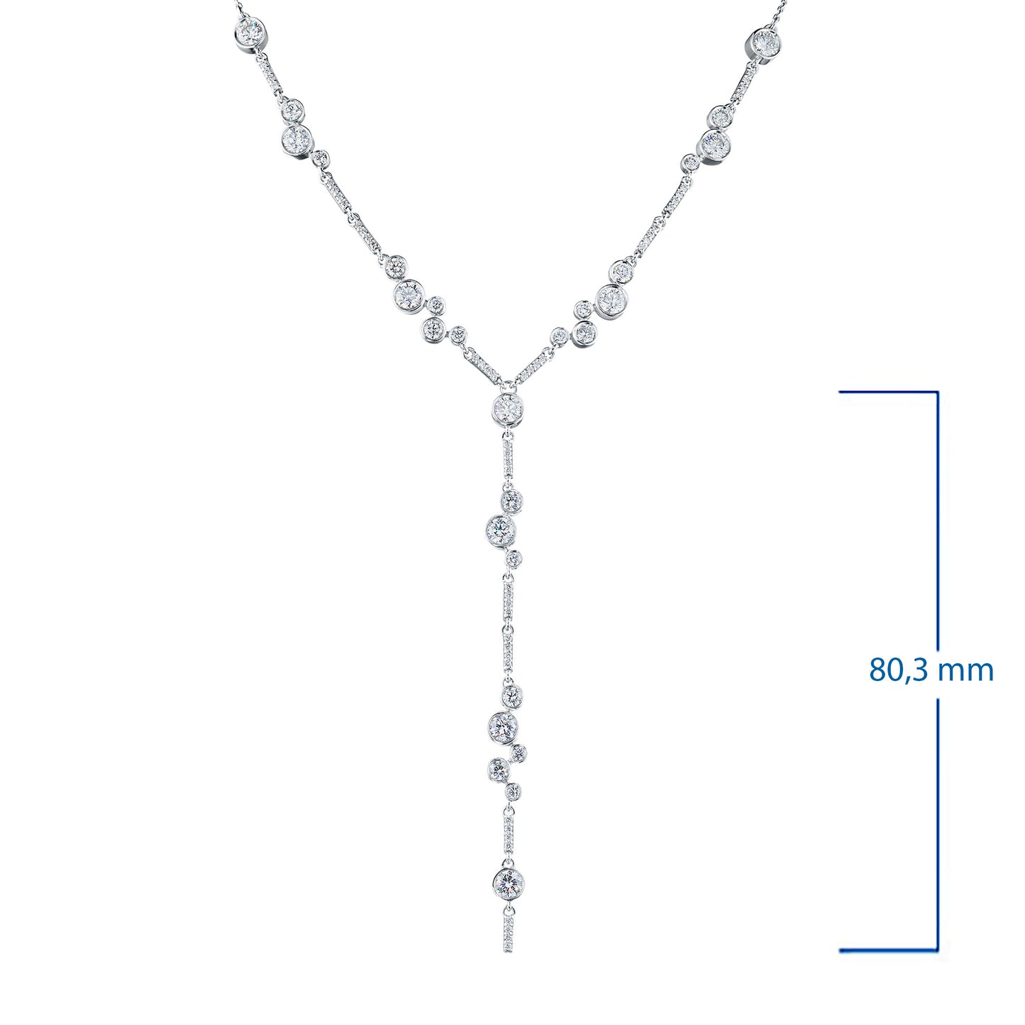 Sterling Silver Necklace with Lab-Created Diamonds 1.040 CT.TW