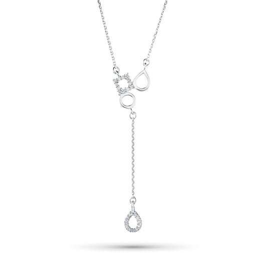 Sterling Silver Necklace with Lab-Created Diamonds 0.140 CT.TW