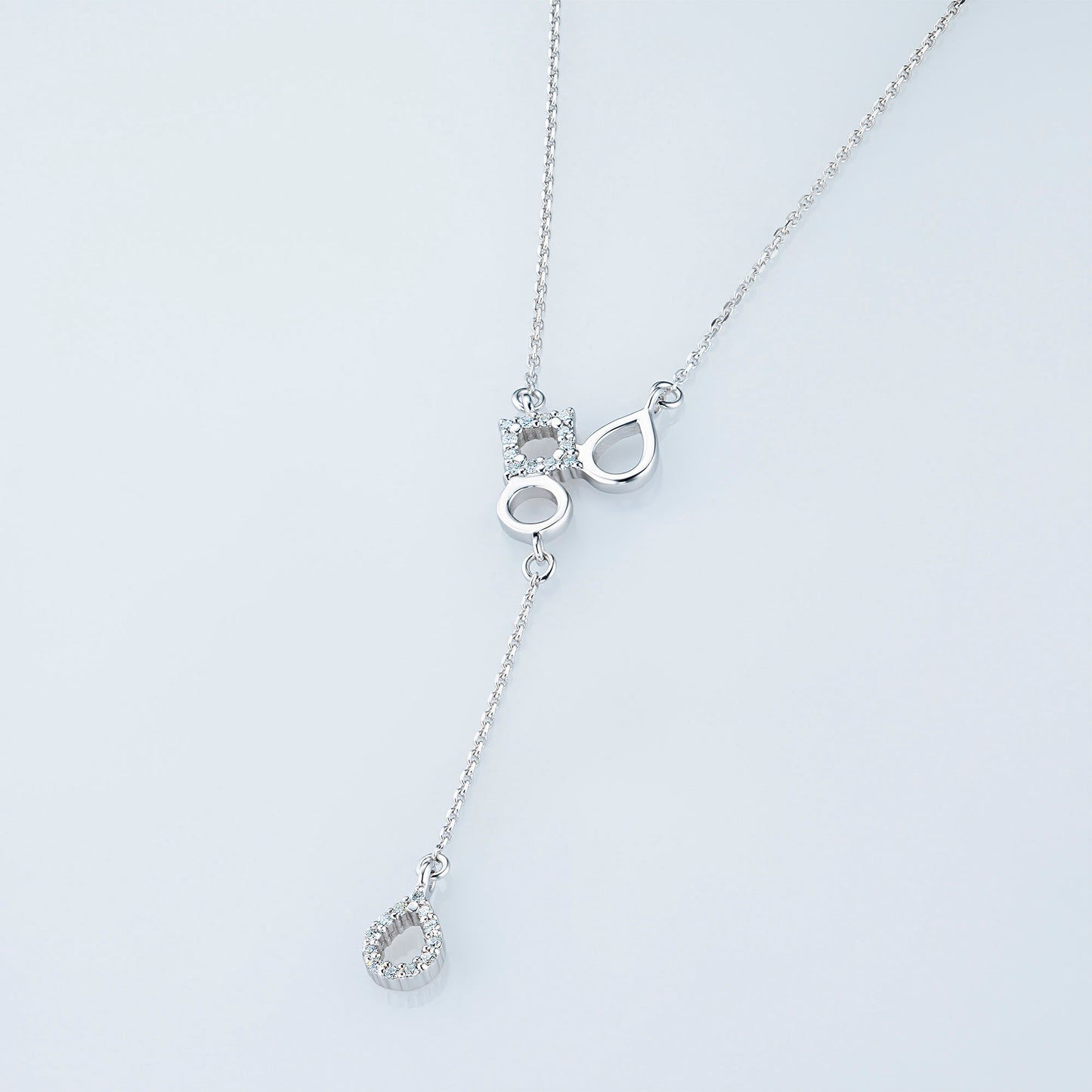 Sterling Silver Necklace with Lab-Created Diamonds 0.140 CT.TW