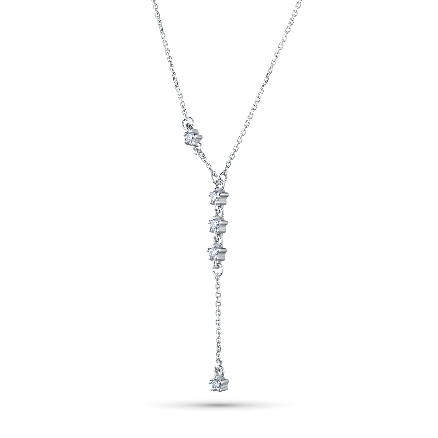 Sterling Silver Necklace with Lab-Created Diamonds 0.170 CT.TW