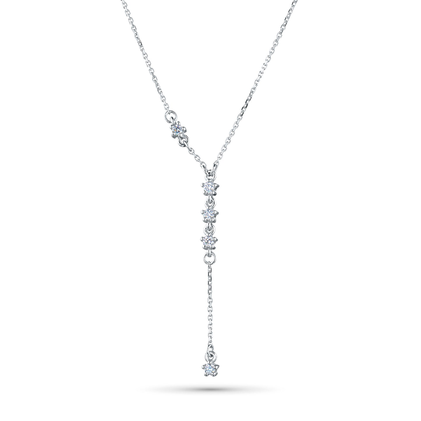 Sterling Silver Necklace with Lab-Created Diamonds 0.170 CT.TW