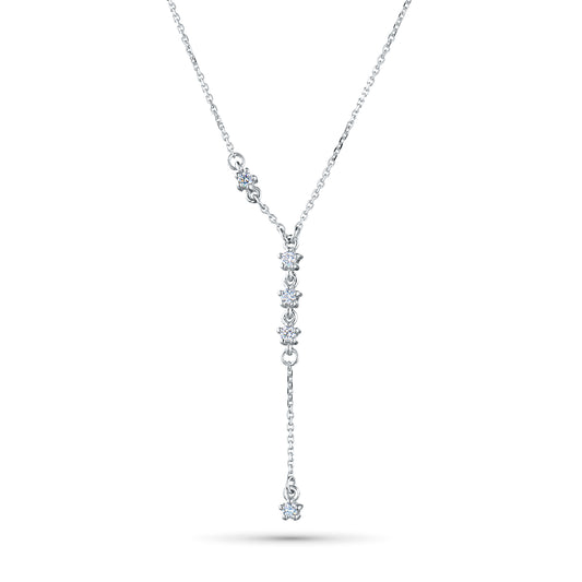 Sterling Silver Necklace with Lab-Created Diamonds 0.170 CT.TW