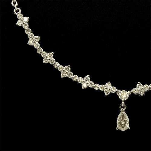 14K White Gold Necklace with Lab-Created Diamonds 1.440 CT.TW