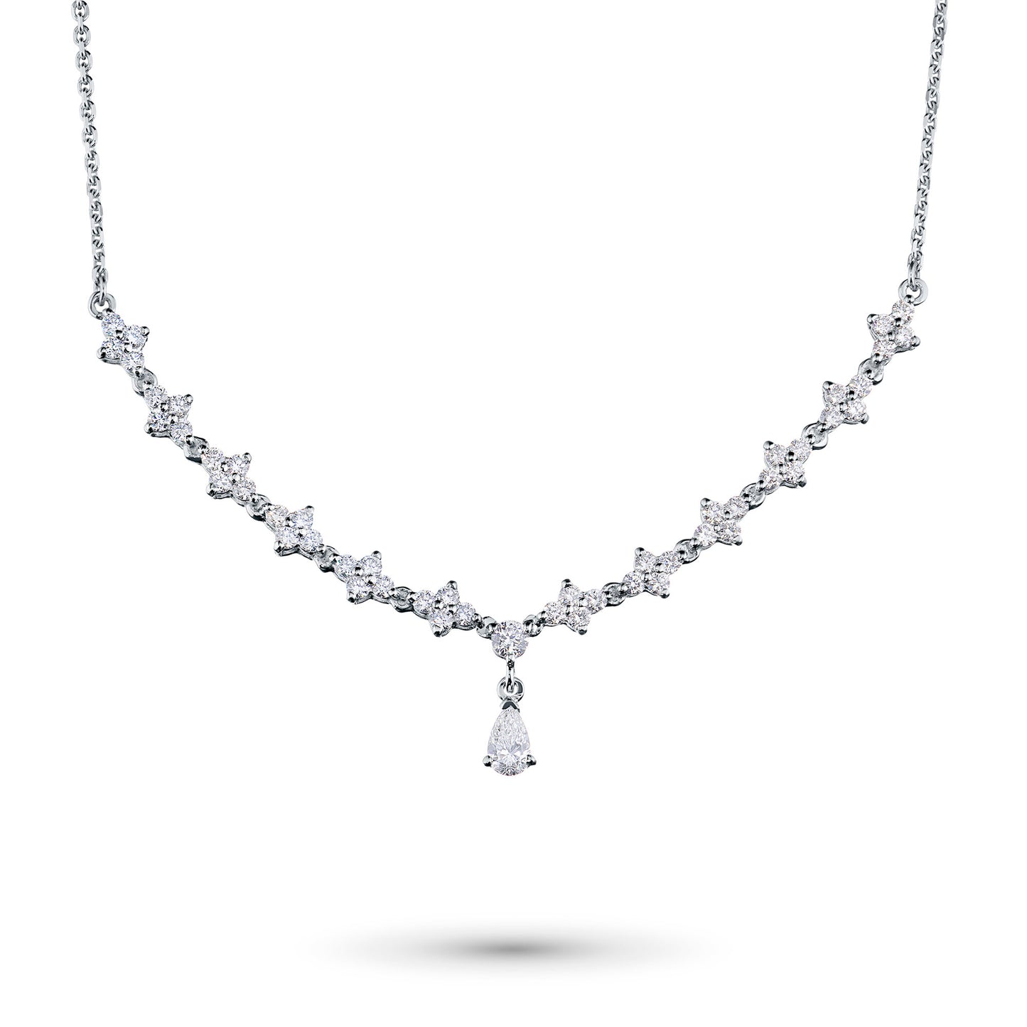 14K White Gold Necklace with Lab-Created Diamonds 1.440 CT.TW