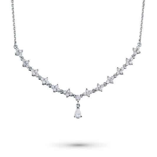 14K White Gold Necklace with Lab-Created Diamonds 1.440 CT.TW
