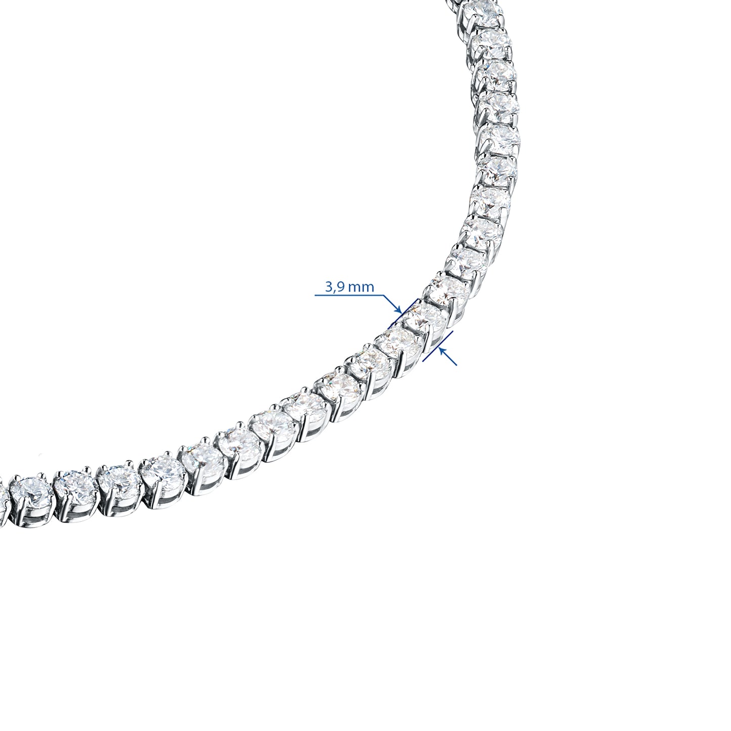 14K White Gold Necklace with Lab-Created Diamonds 5.830 CT.TW