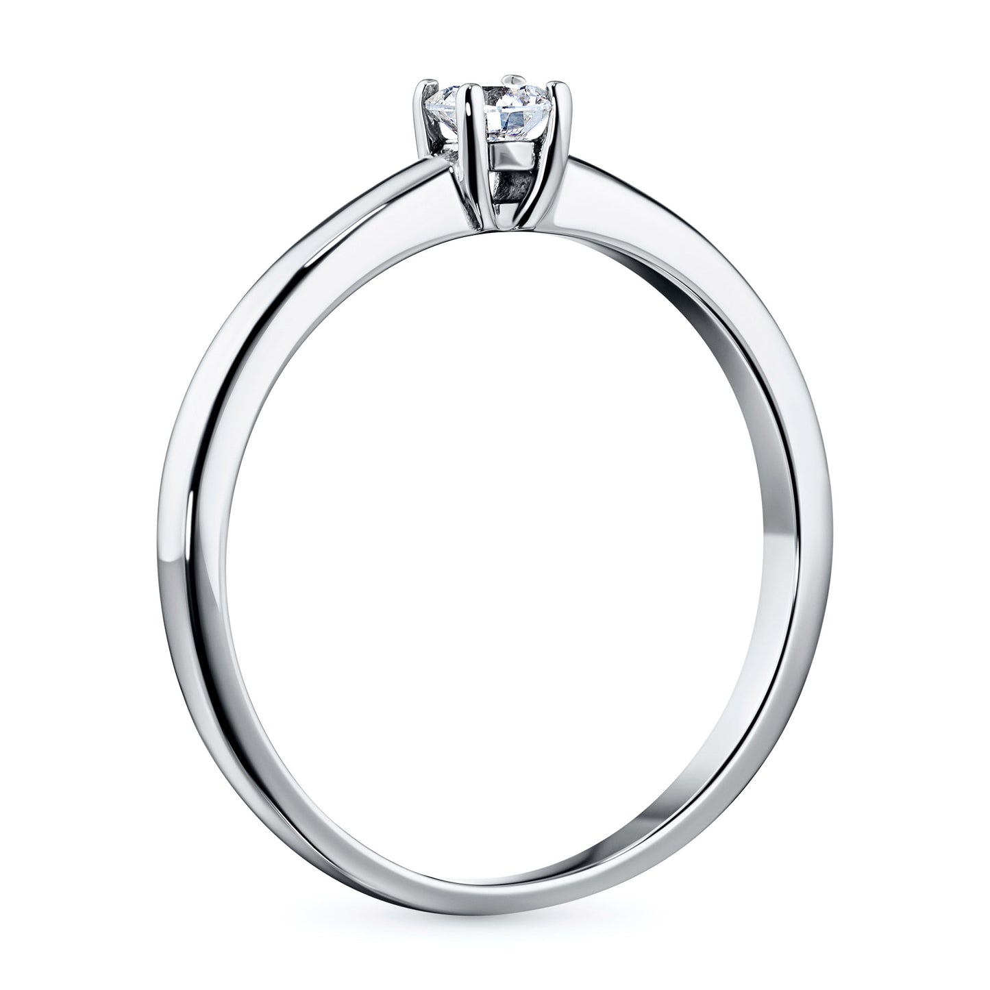14K White Gold Ring with Lab-Created Diamonds 0.080 CT.TW