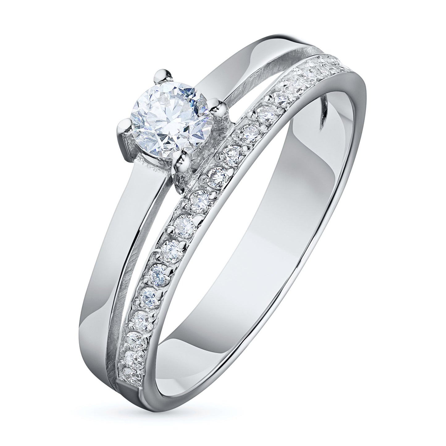 Sterling Silver Ring with Lab-Created Diamonds 3.070 CT.TW
