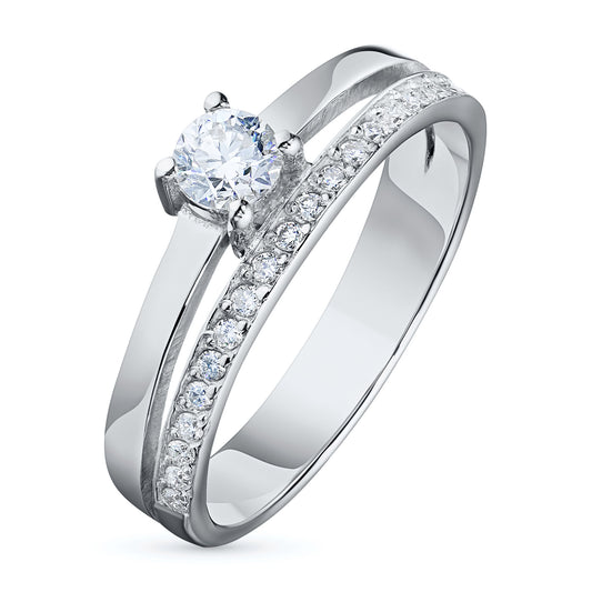 Sterling Silver Ring with Lab-Created Diamonds 3.070 CT.TW