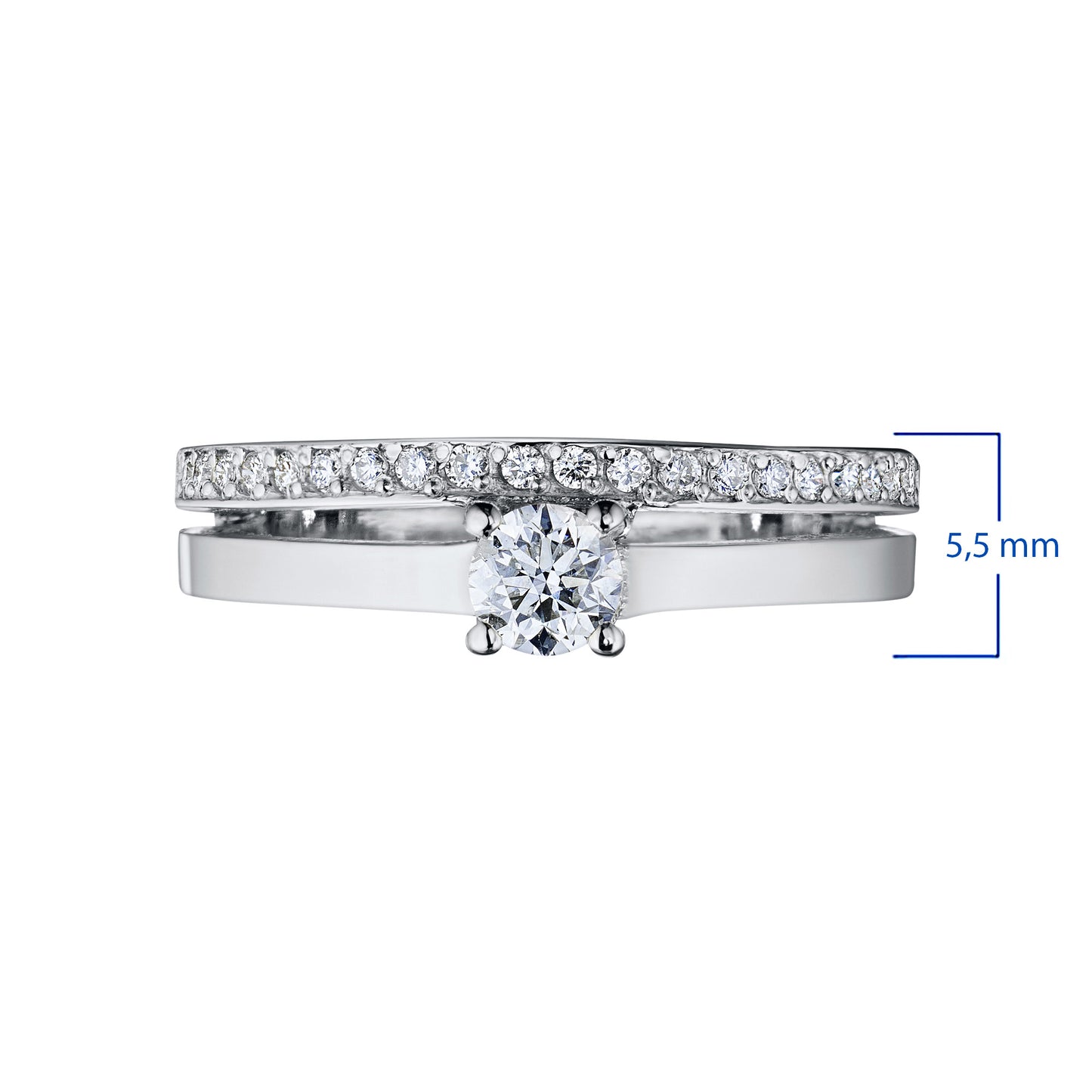 Sterling Silver Ring with Lab-Created Diamonds 3.070 CT.TW