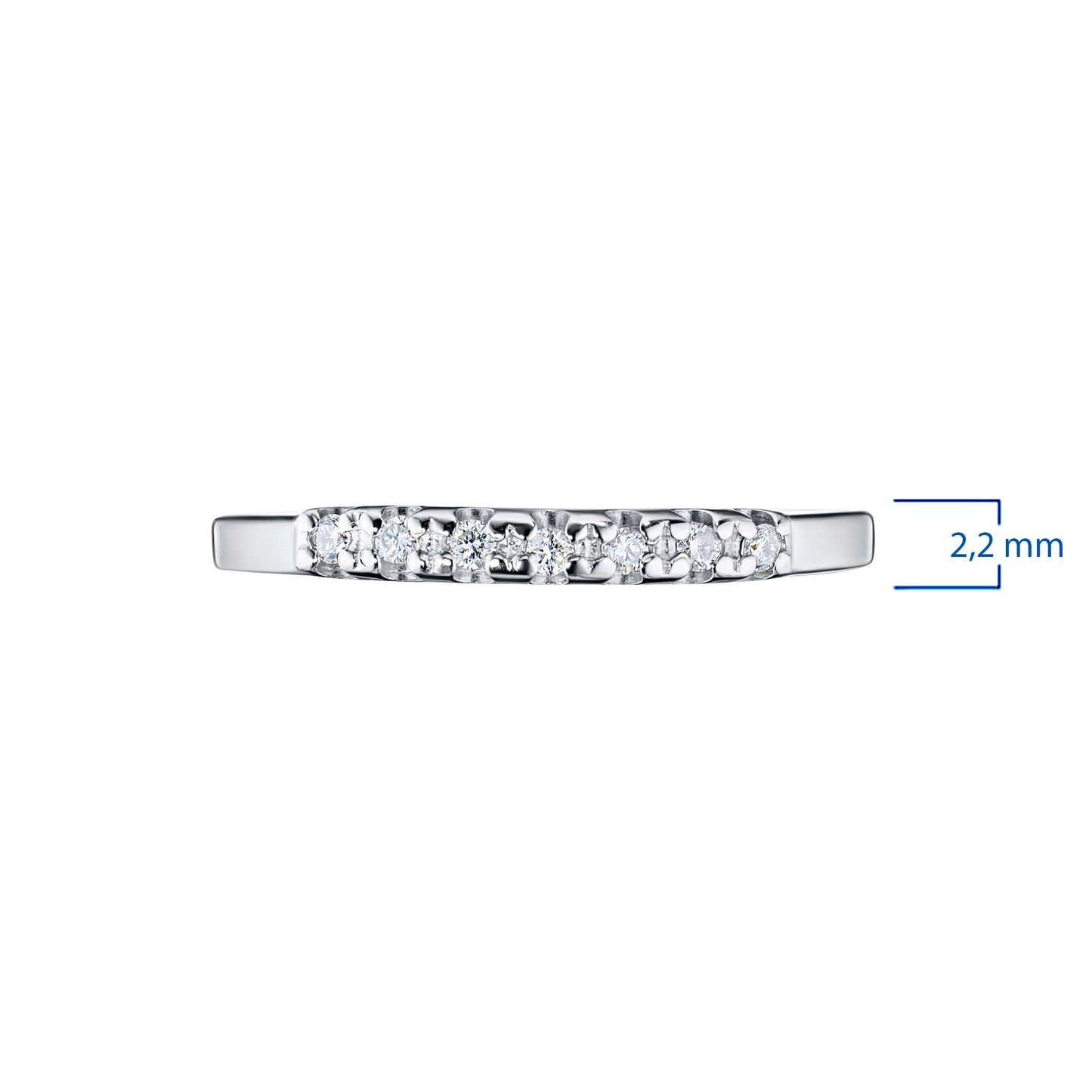 14K White Gold Ring with Lab-Created Diamonds 0.140 CT.TW
