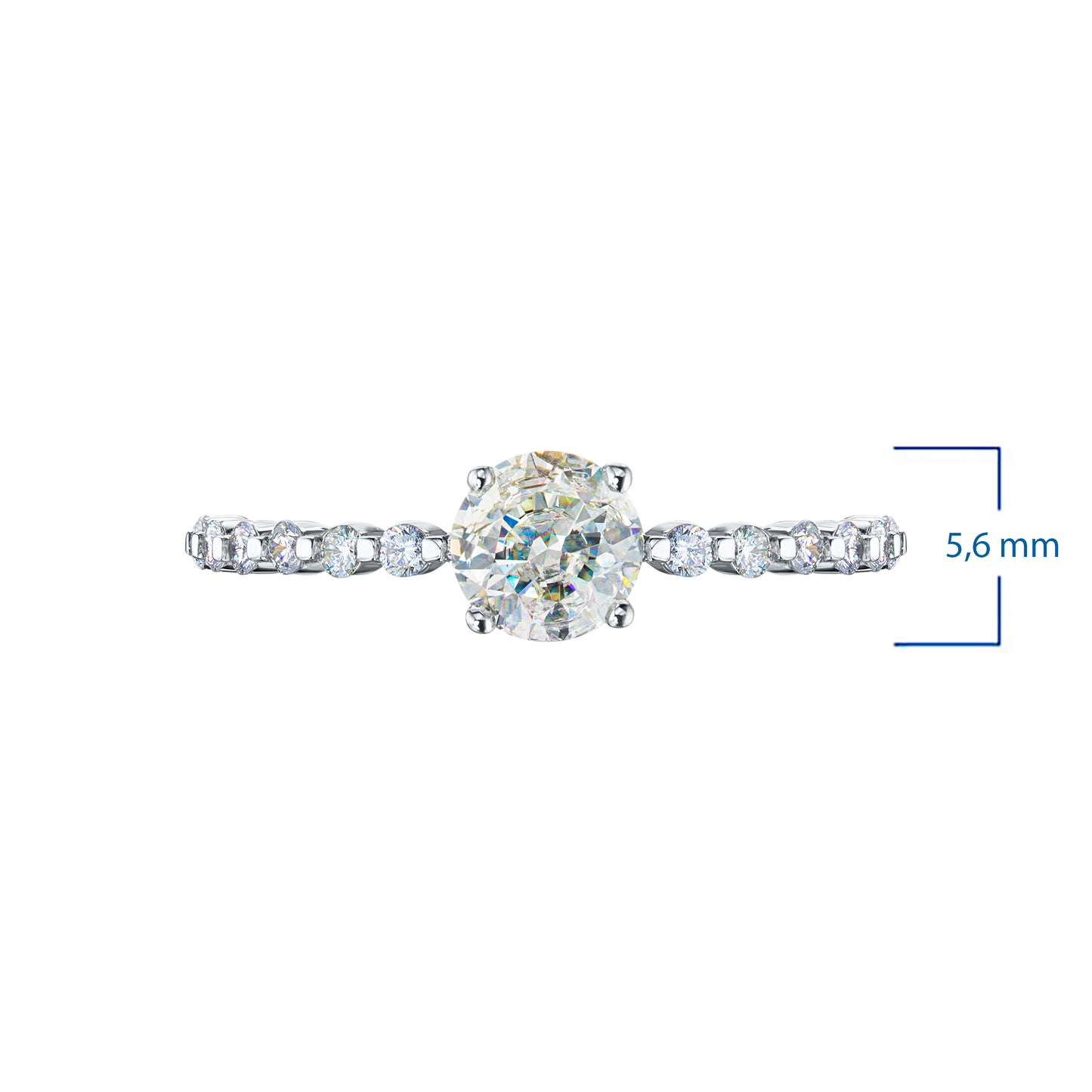 Sterling Silver Ring with Lab-Created Diamonds 0.590 CT.TW
