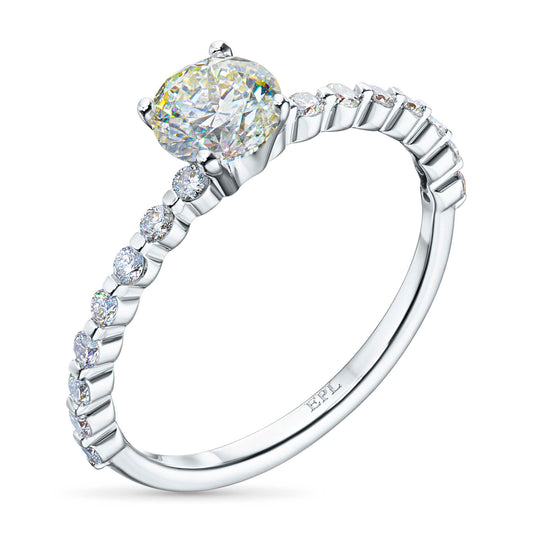 Sterling Silver Ring with Lab-Created Diamonds 0.590 CT.TW