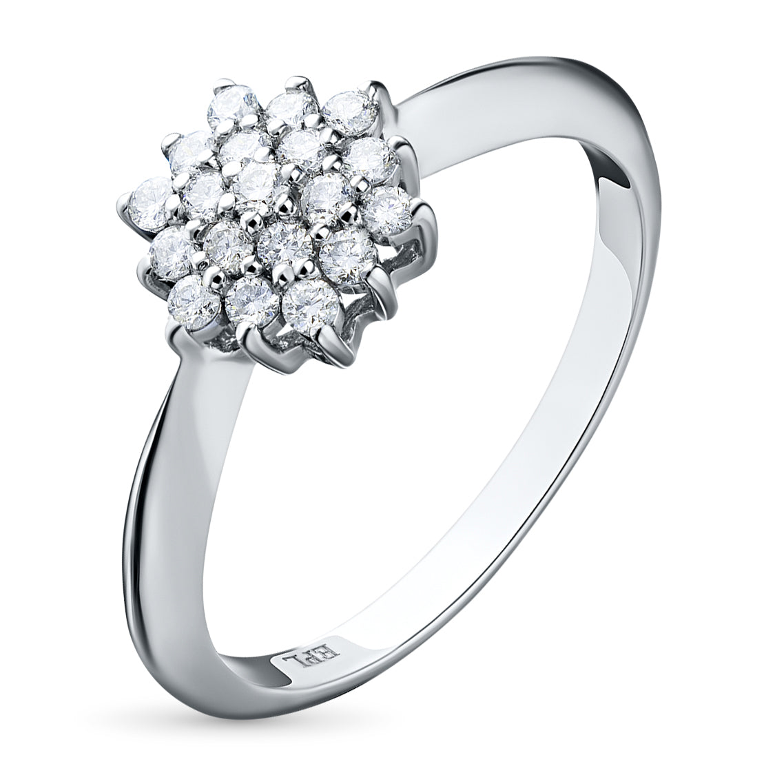 14K White Gold Ring with Natural Diamonds 4.380 CT.TW