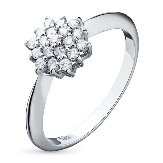 14K White Gold Ring with Natural Diamonds 4.380 CT.TW