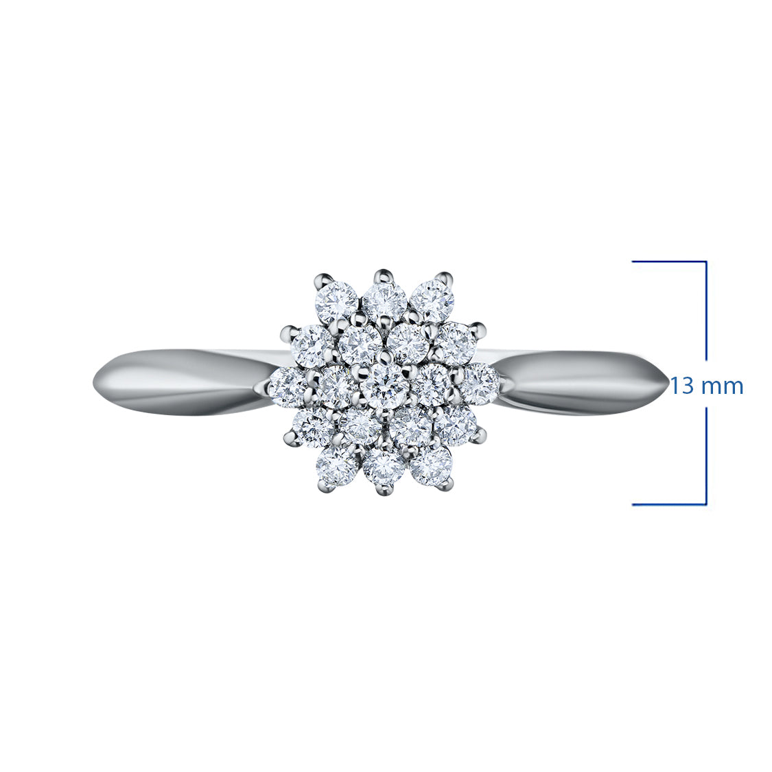 14K White Gold Ring with Natural Diamonds 4.380 CT.TW