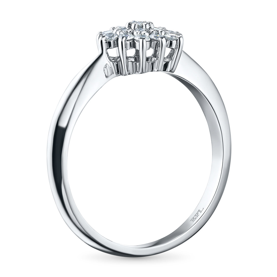 14K White Gold Ring with Natural Diamonds 4.380 CT.TW