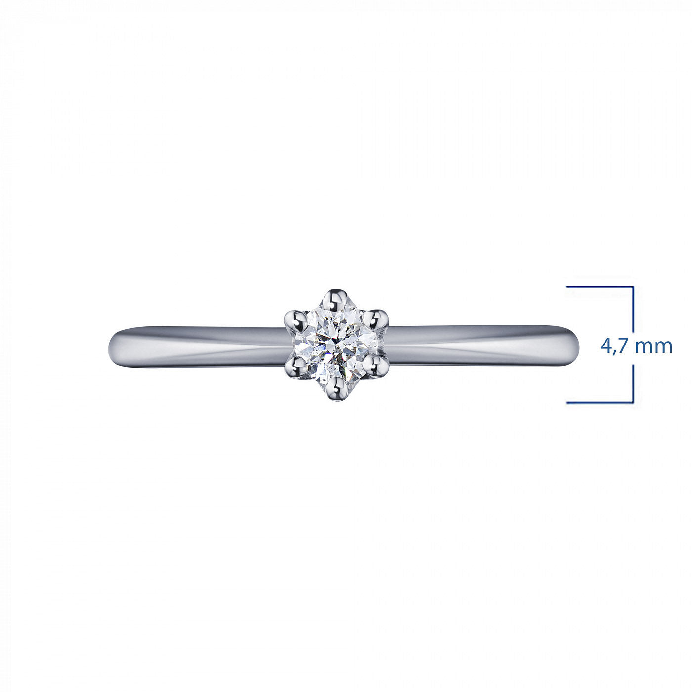 14K White Gold Ring with Lab-Created Diamonds 0.220 CT.TW