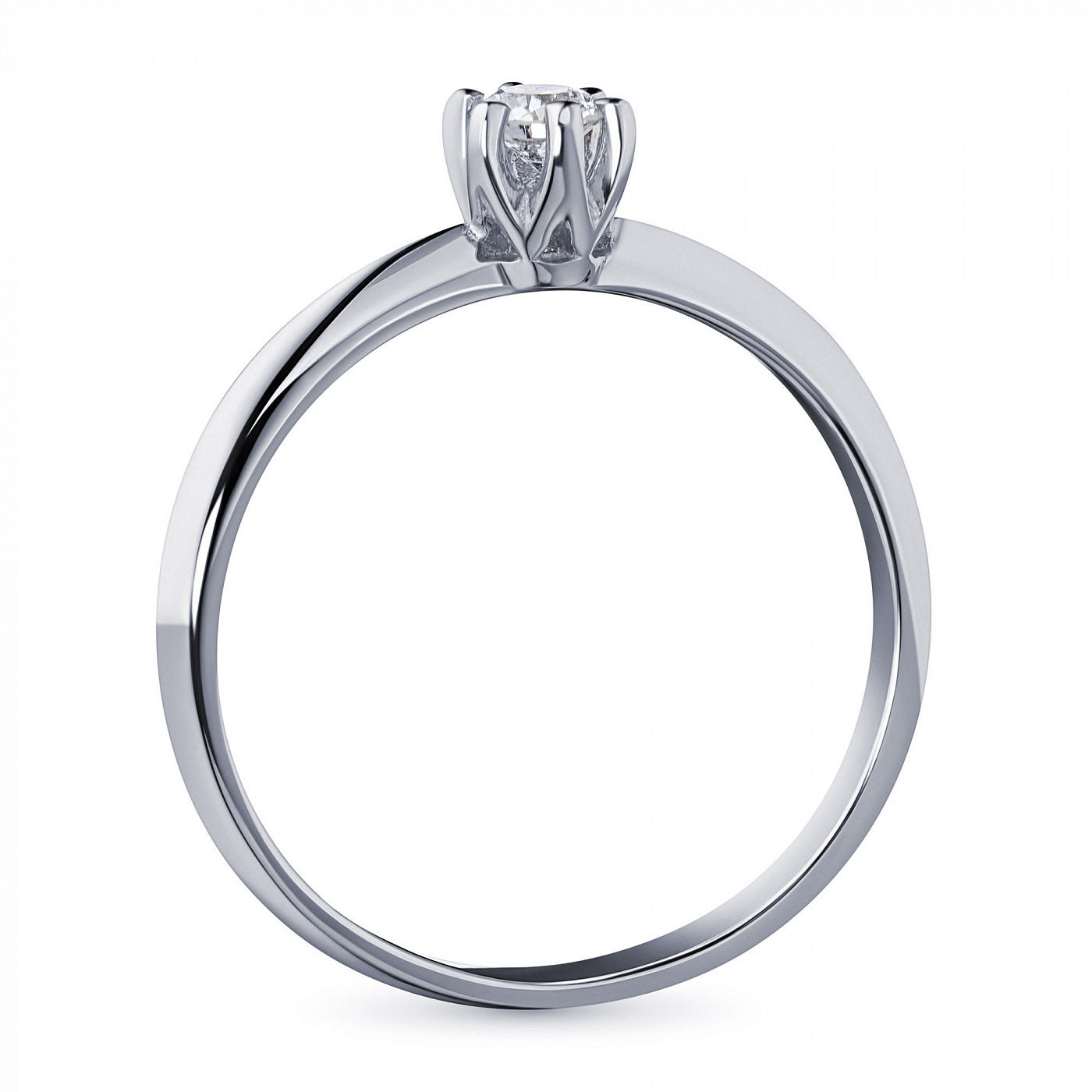 14K White Gold Ring with Lab-Created Diamonds 0.220 CT.TW