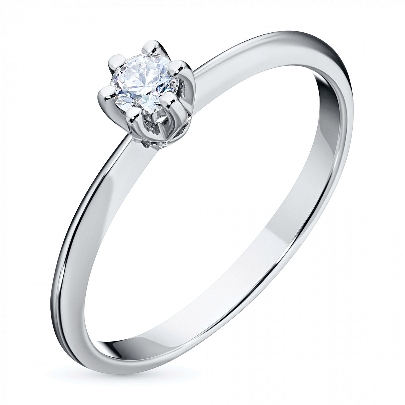 14K White Gold Ring with Lab-Created Diamonds 0.220 CT.TW