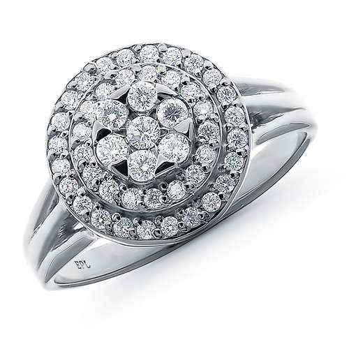 14K White Gold Ring with Lab-Created Diamonds 0.350 CT.TW