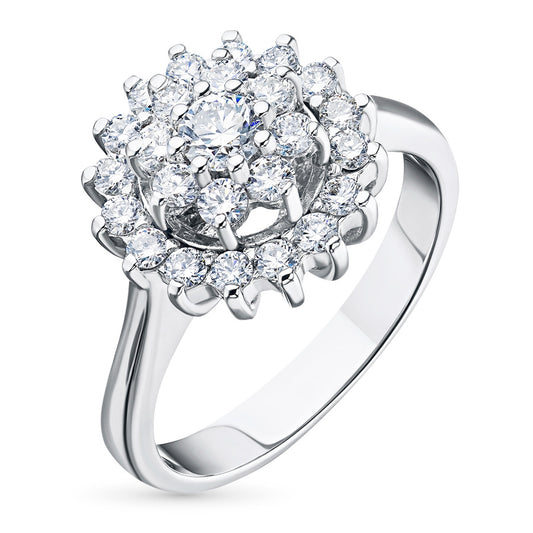 Sterling Silver Ring with Lab-Created Diamonds 7.740 CT.TW