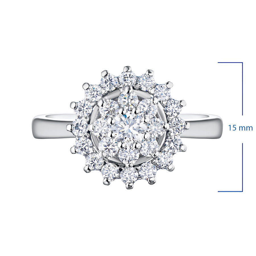 Sterling Silver Ring with Lab-Created Diamonds 7.740 CT.TW
