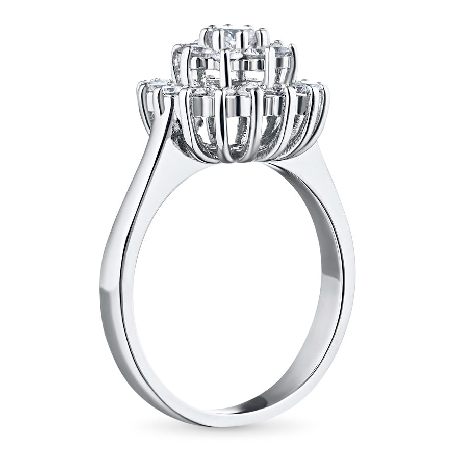 Sterling Silver Ring with Lab-Created Diamonds 7.740 CT.TW