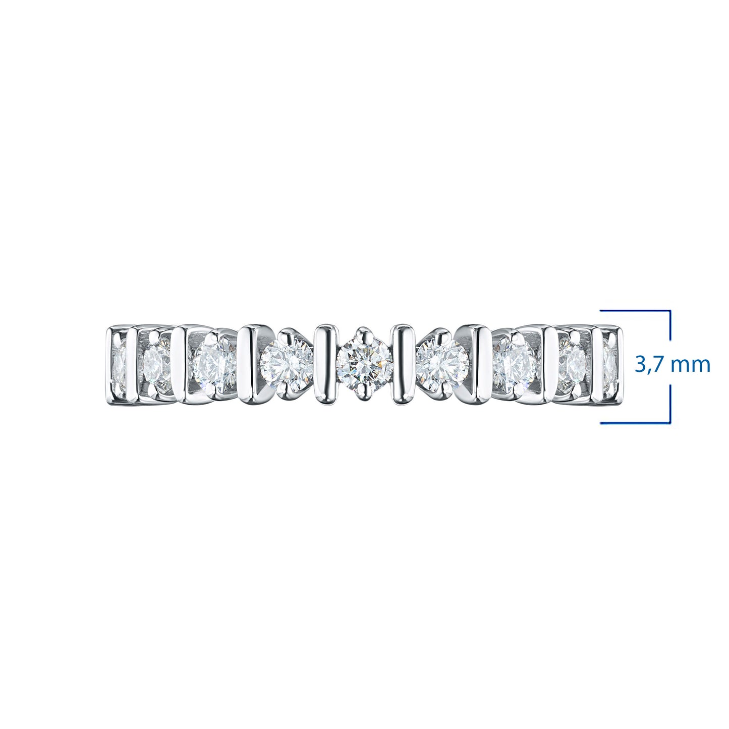 14K White Gold Ring with Lab-Created Diamonds 1.010 CT.TW