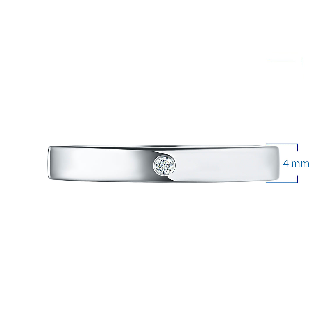 14K White Gold Ring with Natural Diamonds 0.020 CT.TW