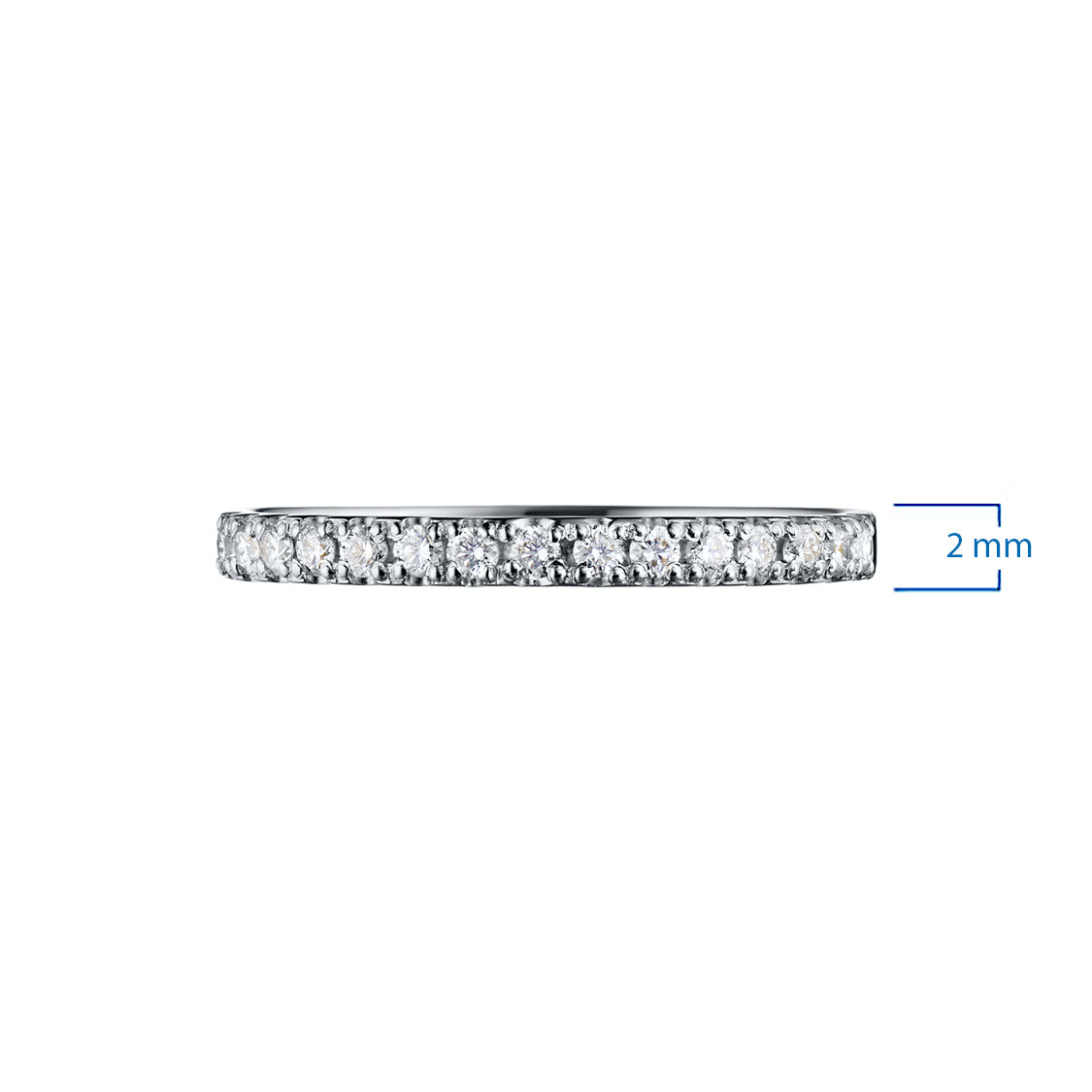 14K White Gold Ring with Lab-Created Diamonds 0.180 CT.TW