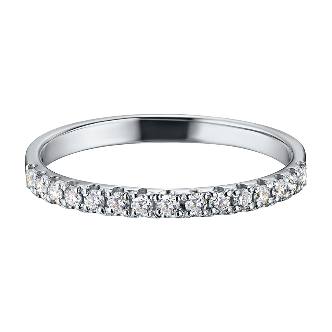 14K White Gold Ring with Lab-Created Diamonds 0.180 CT.TW