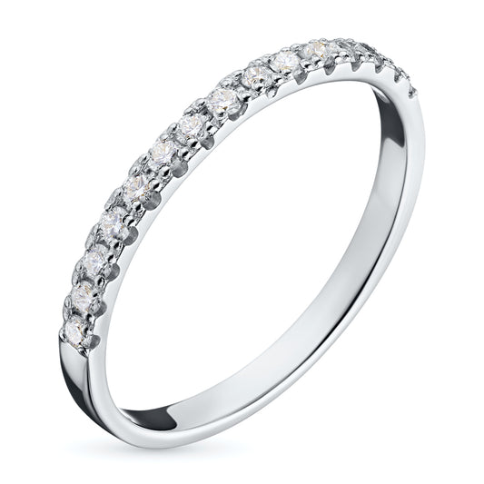 14K White Gold Ring with Lab-Created Diamonds 0.180 CT.TW