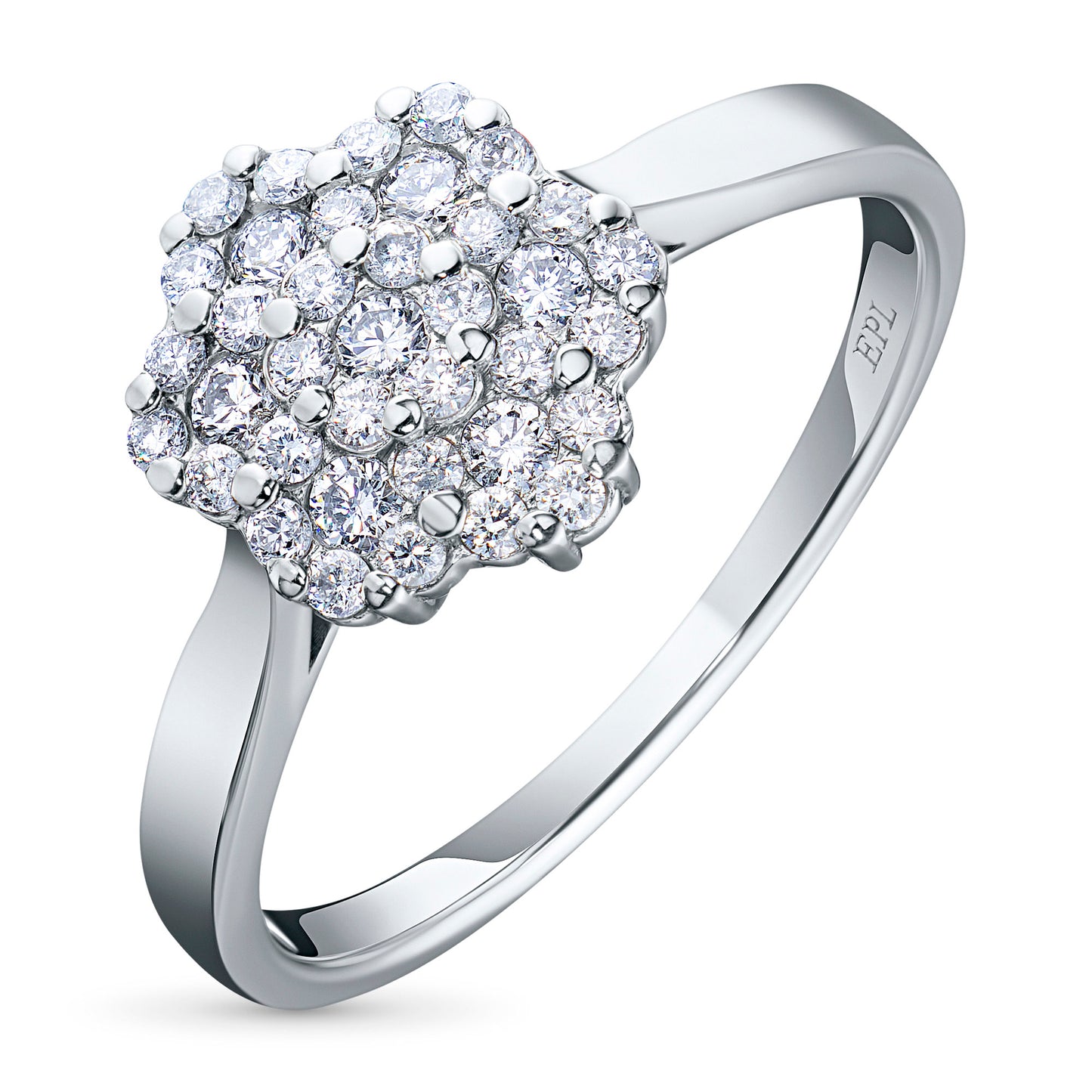 14K White Gold Ring with Lab-Created Diamonds 0.320 CT.TW