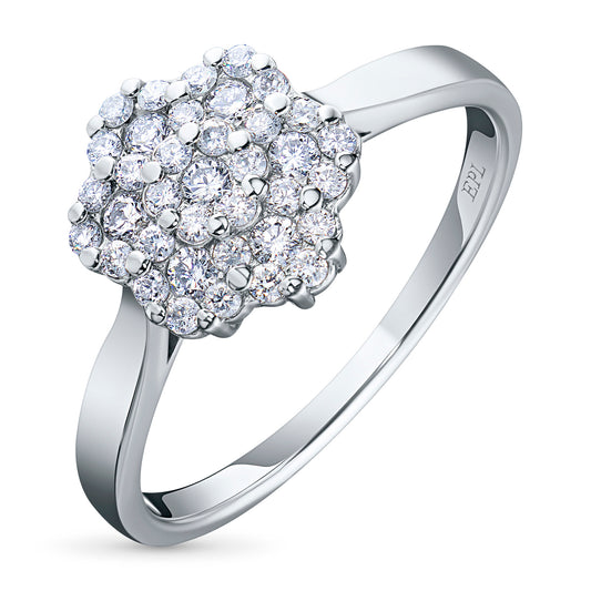 14K White Gold Ring with Lab-Created Diamonds 0.320 CT.TW