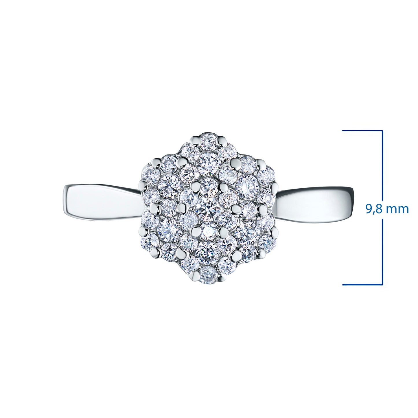 14K White Gold Ring with Lab-Created Diamonds 0.320 CT.TW