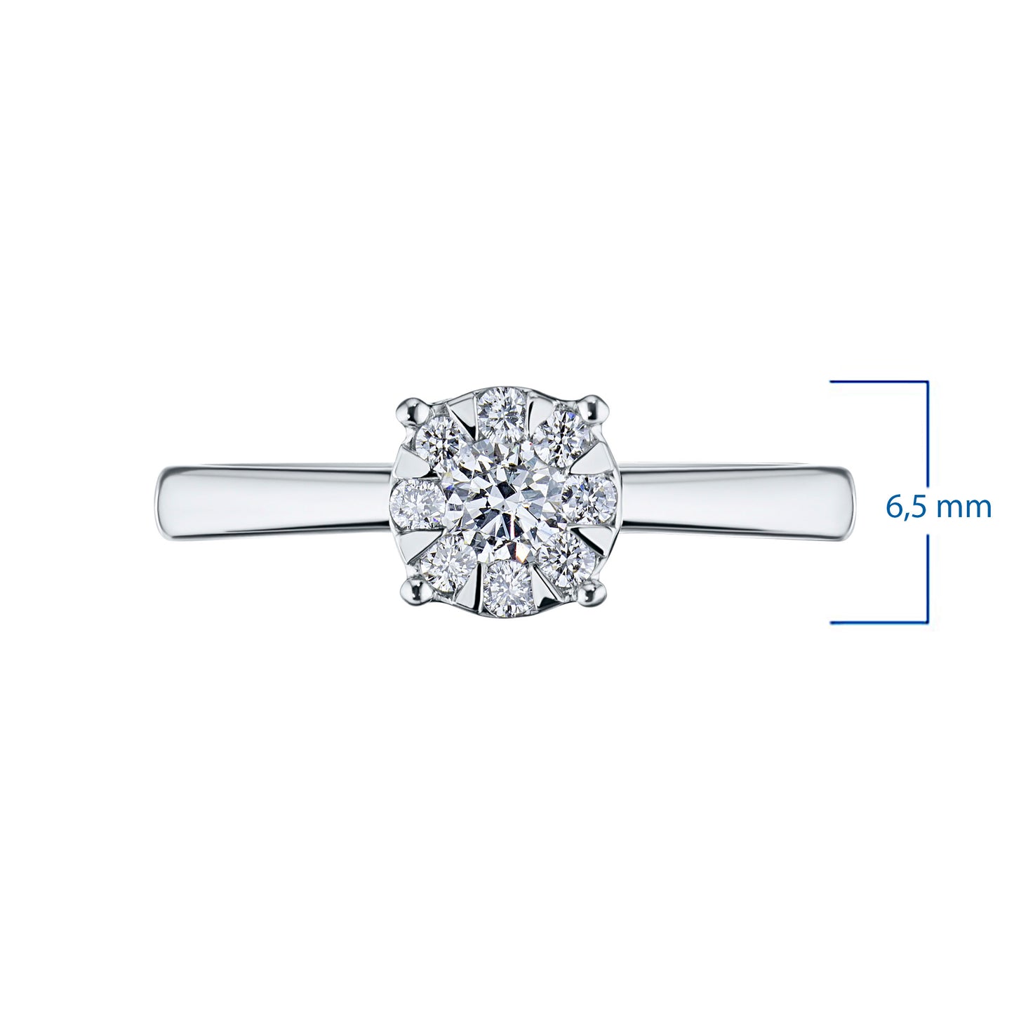 14K White Gold Ring with Lab-Created Diamonds 0.340 CT.TW