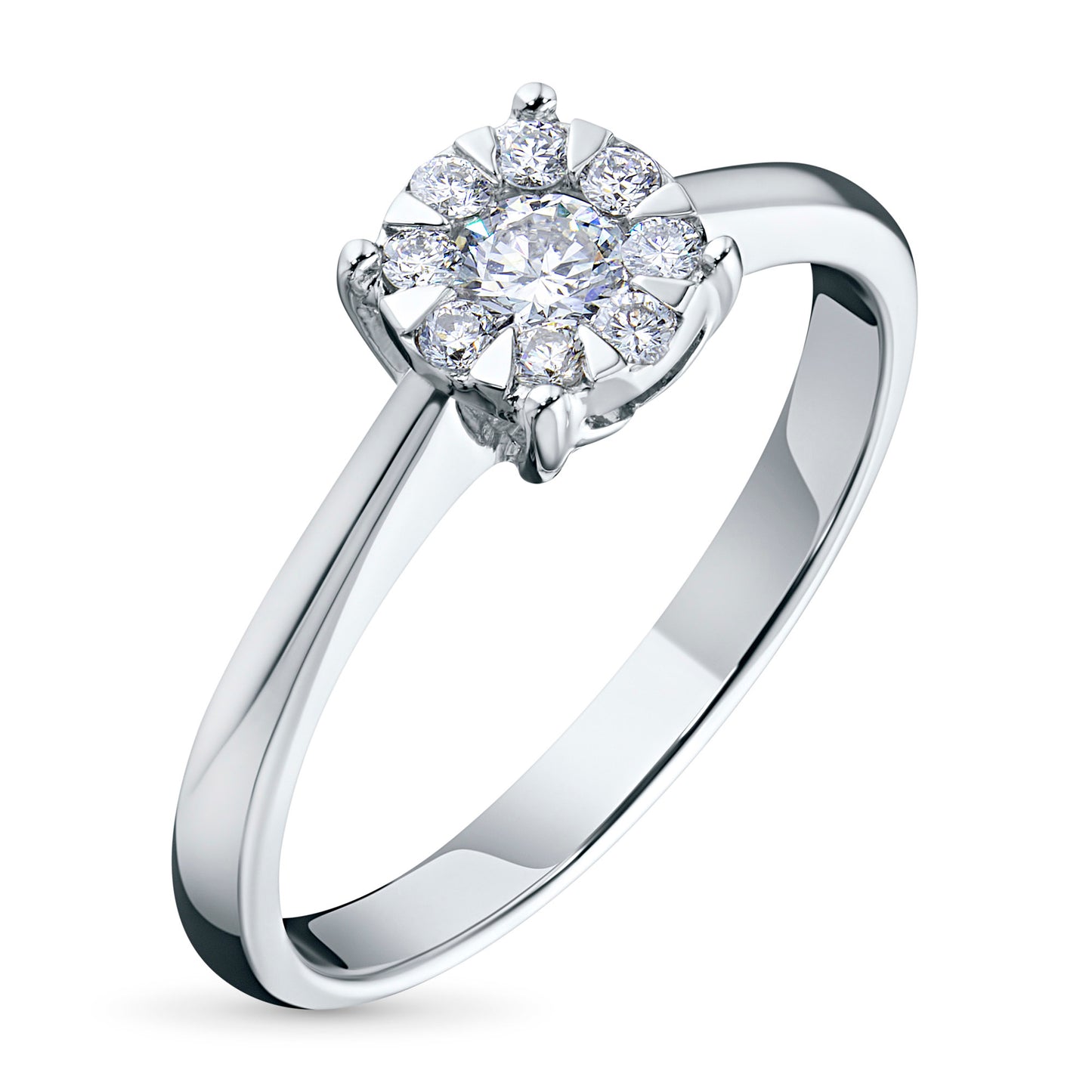 14K White Gold Ring with Lab-Created Diamonds 0.340 CT.TW