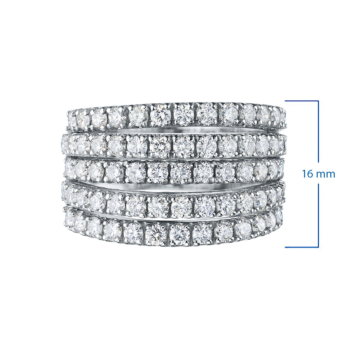 Sterling Silver Ring with Lab-Created Diamonds 97.360 CT.TW