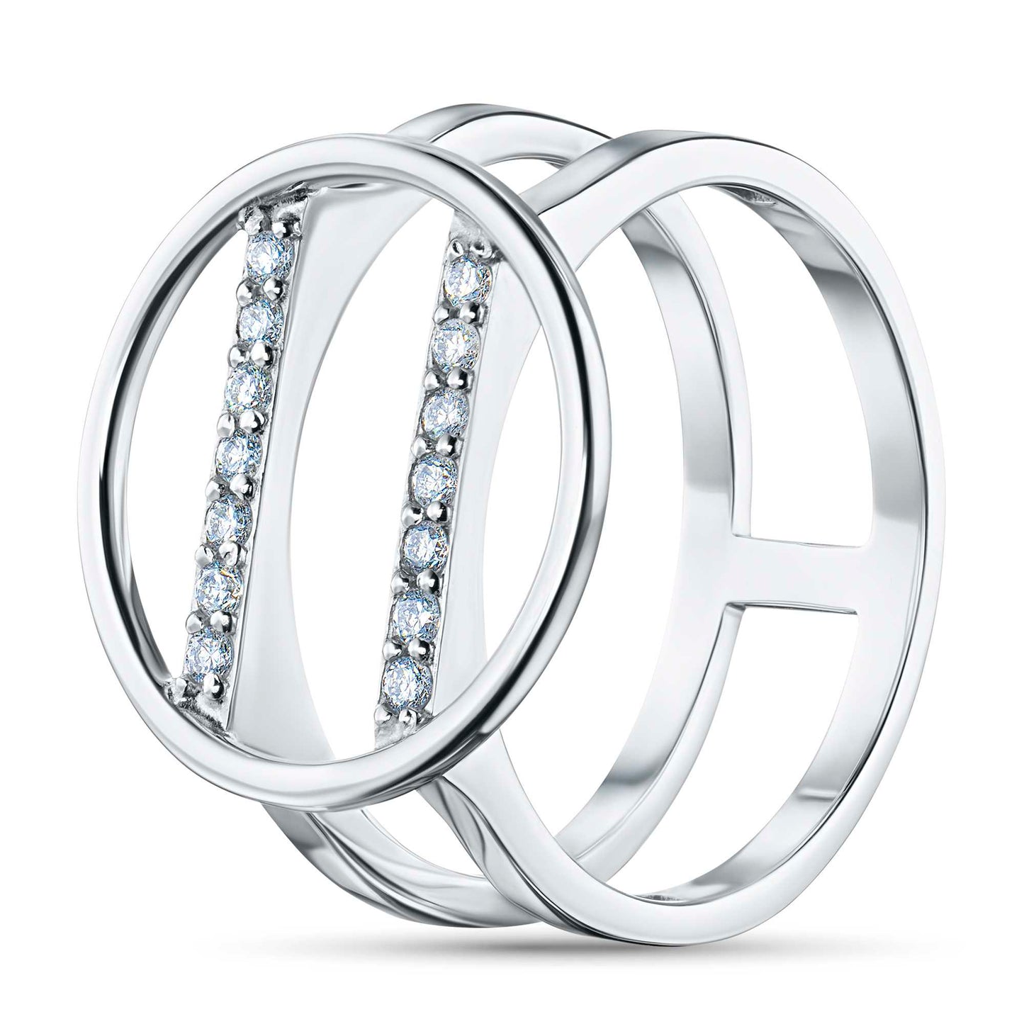 14K White Gold Ring with Lab-Created Diamonds 0.170 CT.TW