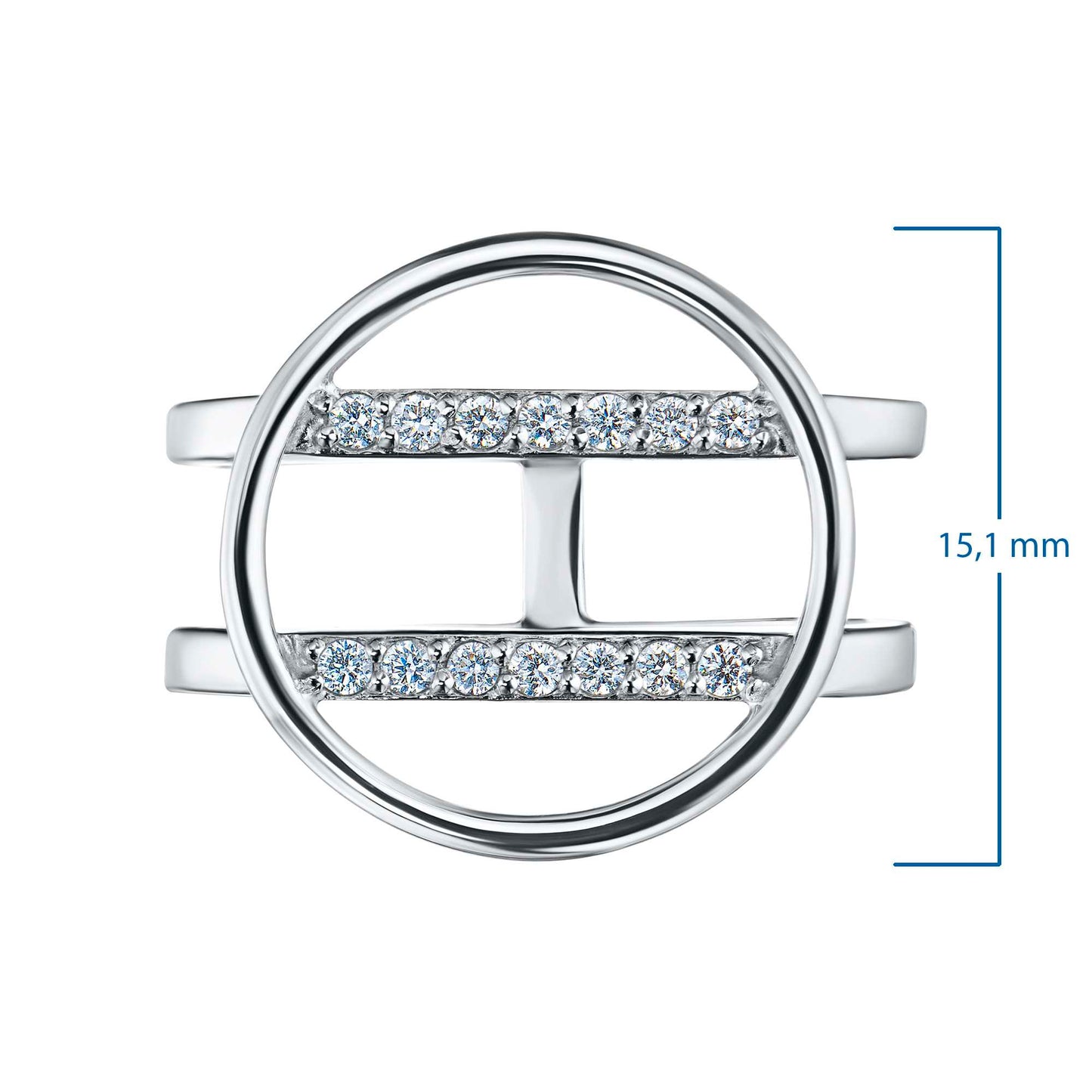 14K White Gold Ring with Lab-Created Diamonds 0.170 CT.TW
