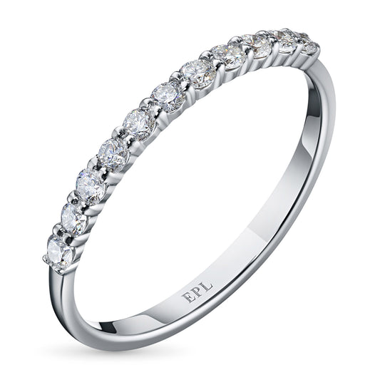 14K White Gold Ring with Lab-Created Diamonds 0.210 CT.TW