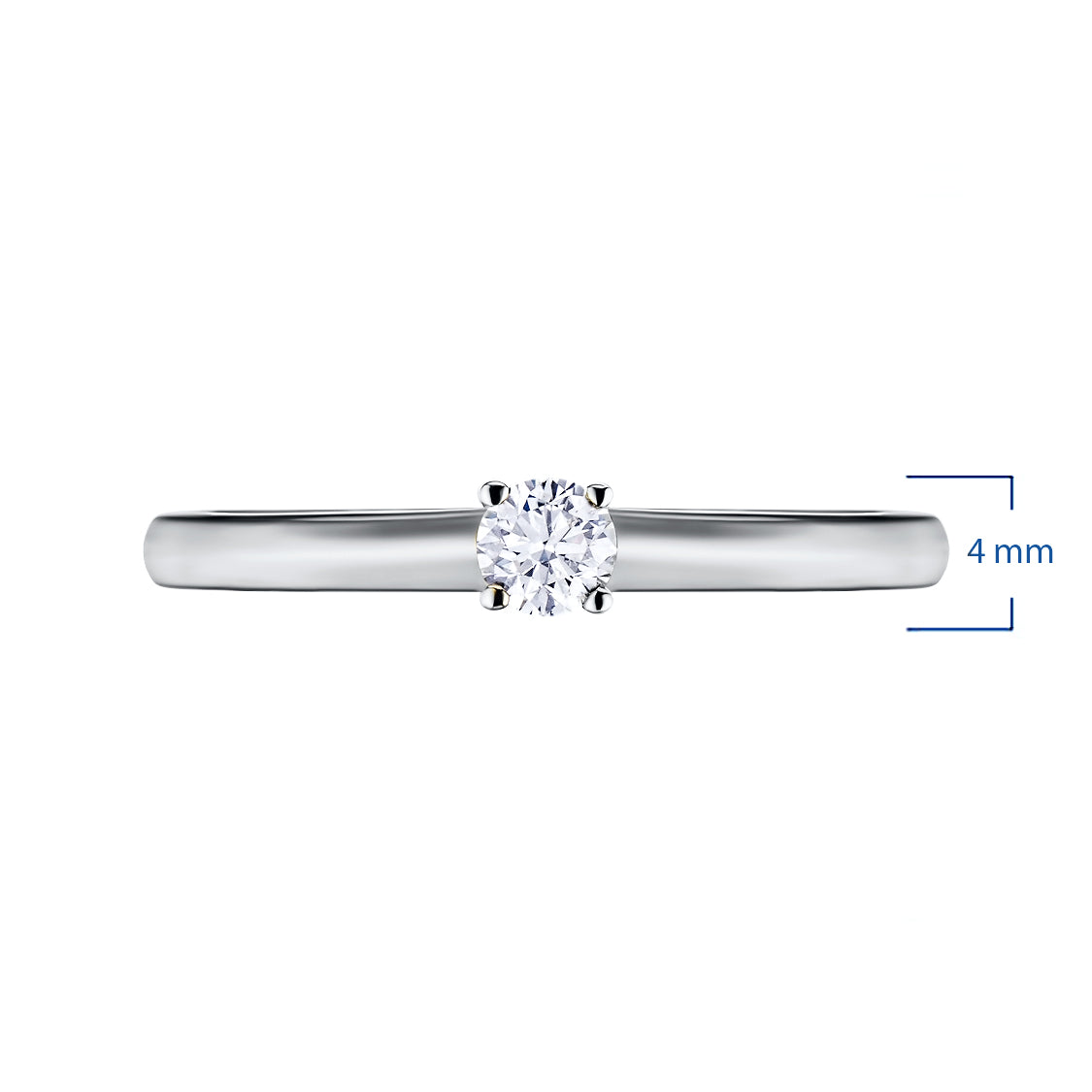 14K White Gold Ring with Lab-Created Diamonds 0.040 CT.TW