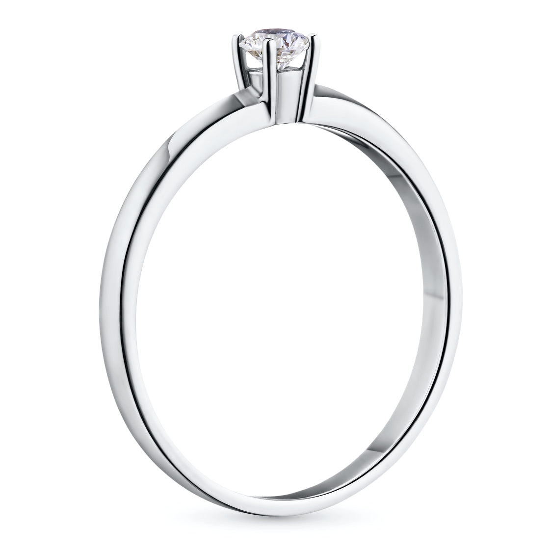 14K White Gold Ring with Lab-Created Diamonds 0.040 CT.TW