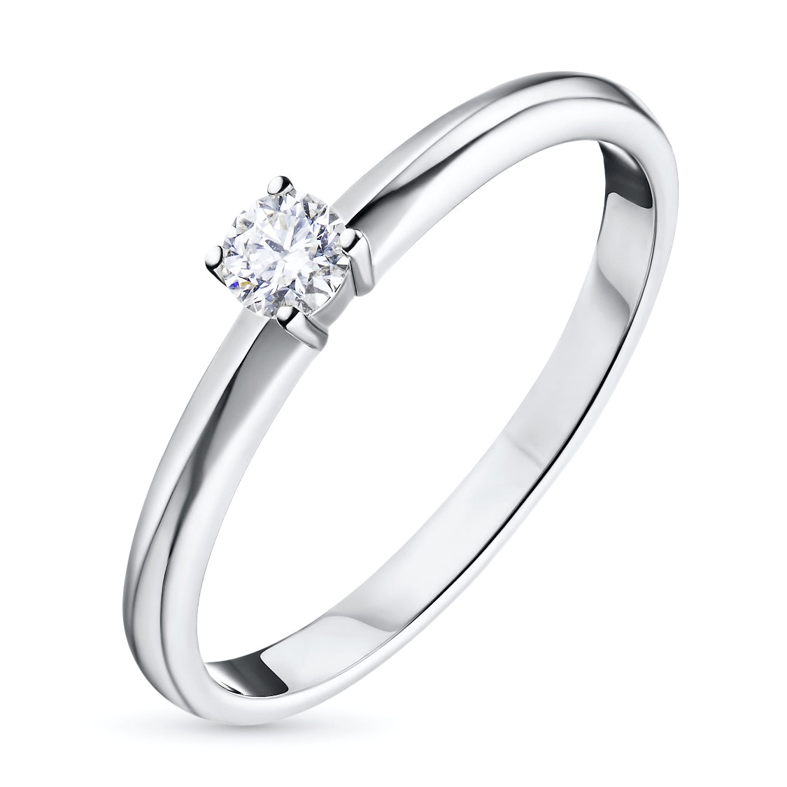 14K White Gold Ring with Lab-Created Diamonds 0.040 CT.TW