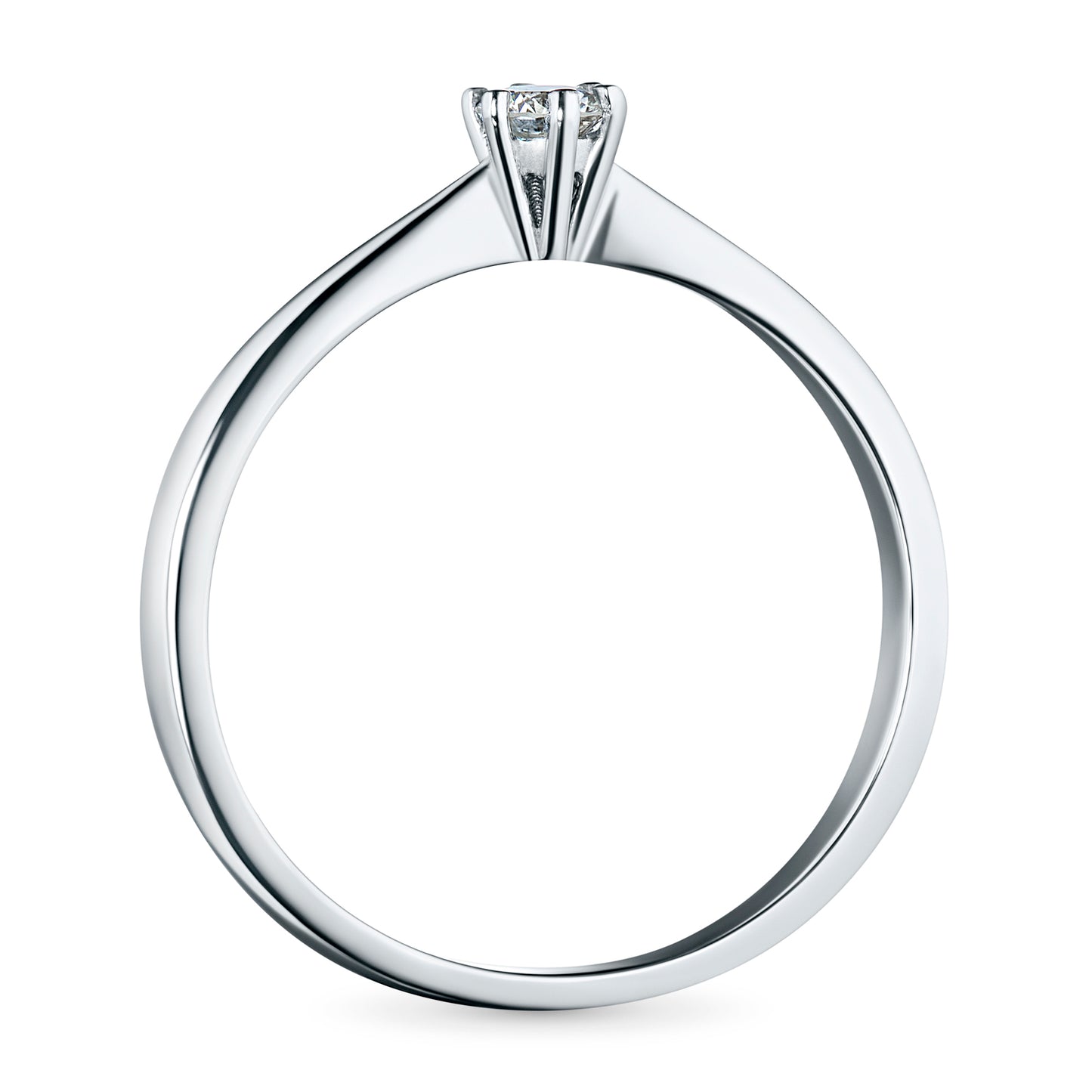 14K White Gold Ring with Lab-Created Diamonds 0.080 CT.TW