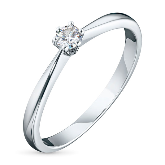 14K White Gold Ring with Lab-Created Diamonds 0.080 CT.TW